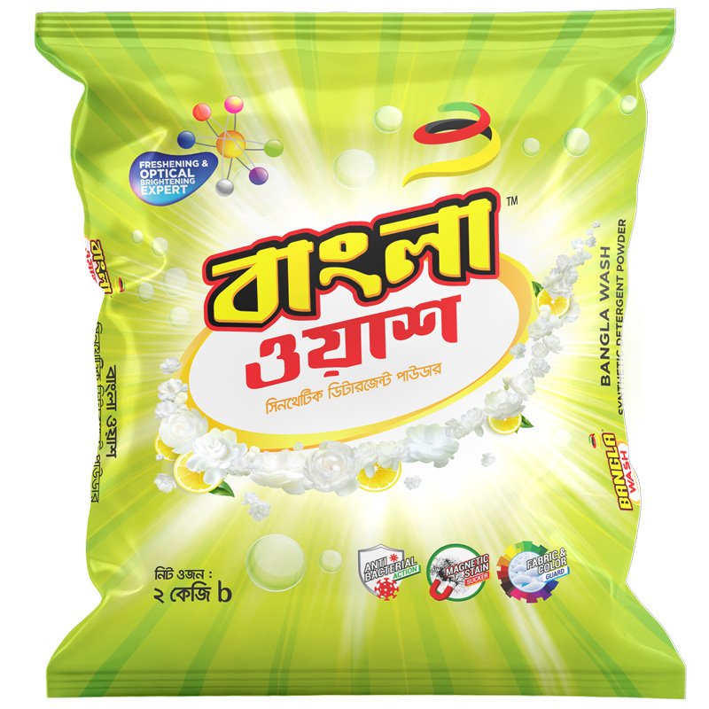 BANGLA WASH Detergent Powder 1 kg RAY Bangladesh
